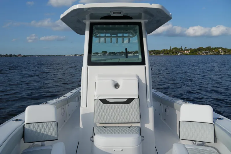 Your Next Boat! Yacht Photos Pics 2026 Blackfin 262 HB boat on water, featuring sleek design and comfortable seating.
