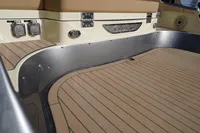2024 Chris-Craft Launch 35GT boat deck with elegant wood finish and sleek design.