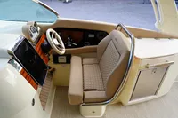 2024 Chris-Craft Launch 35GT cockpit with luxurious seating and modern dashboard design.