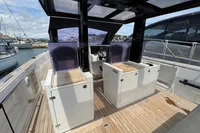 2015 Fjord 40 Open yacht with sleek deck design and modern amenities.