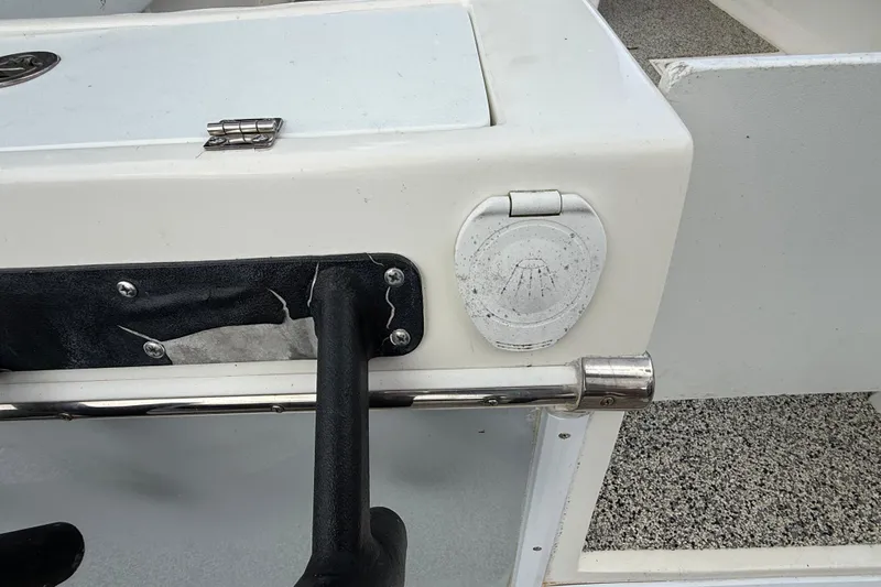  Yacht Photos Pics Boat interior detail of Eastward 30, 2022 model, featuring a white panel and handle.