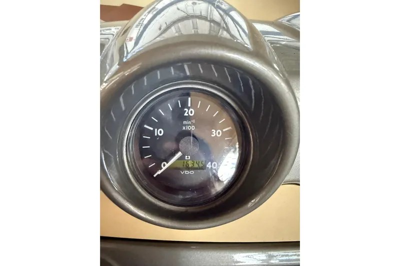  Yacht Photos Pics Close-up of 2006 Azimut 55E tachometer displaying engine RPM.