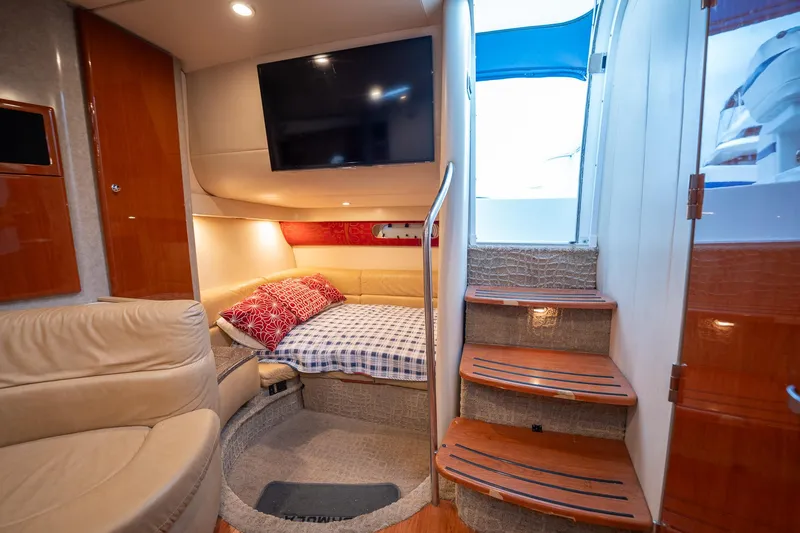  Yacht Photos Pics Interior of 2008 Formula 40 Performance Cruiser with cozy bed and modern amenities.