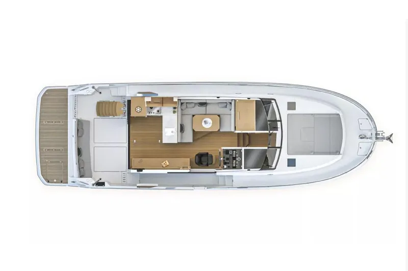  Yacht Photos Pics Manufacturer Provided Image: 2026 Beneteau Swift Trawler 48 interior layout, showcasing modern design and spacious living areas.