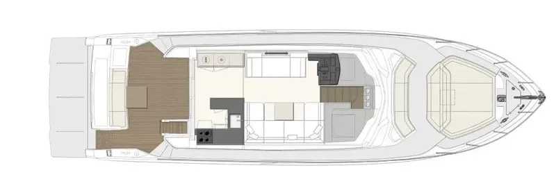  Yacht Photos Pics Floor plan of a 2016 Ferretti Yachts 550, showcasing interior layout and design.