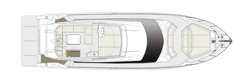  Yacht Photos Pics Top view layout of a 2016 Ferretti Yachts 550, showcasing interior design.