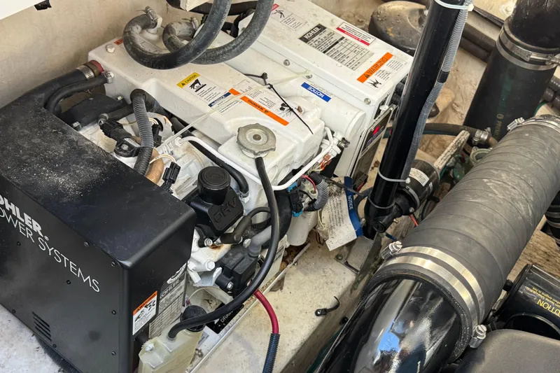  Yacht Photos Pics Engine compartment of a 2007 Sea Ray 340 Sundancer with Kohler power systems.