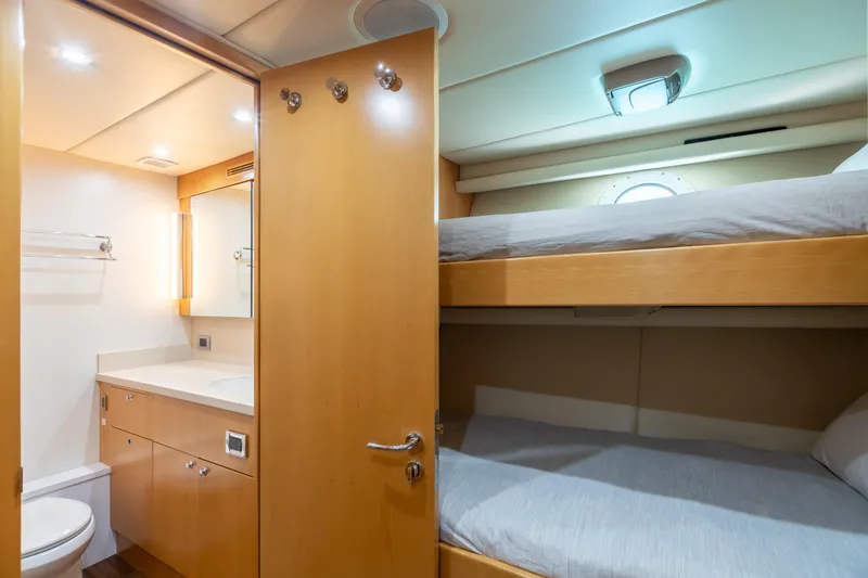 Impromptu Yacht Photos Pics 2011 Trinity Yachts CUSTOM interior with bunk beds and bathroom