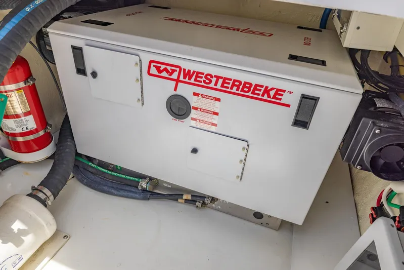  Yacht Photos Pics Westerbeke generator in 2021 HCB 53 Sueños boat engine room.
