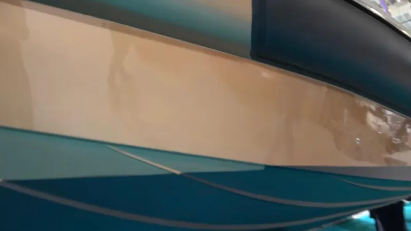 1676 Yacht Photos Pics Close-up of Custom RIB 60 boat hull, 2023 model.