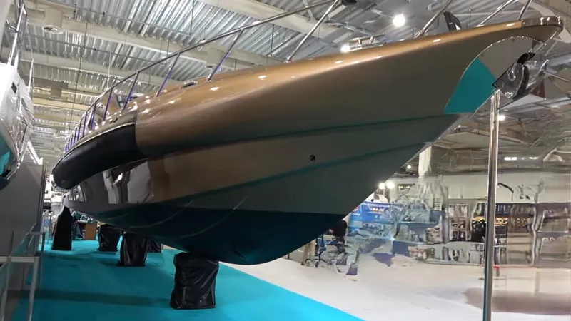 1676 Yacht Photos Pics Custom RIB 60 boat 2023 displayed at exhibition.