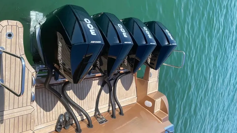 1676 Yacht Photos Pics Four outboard engines on a Custom RIB 60 boat, year 2023.