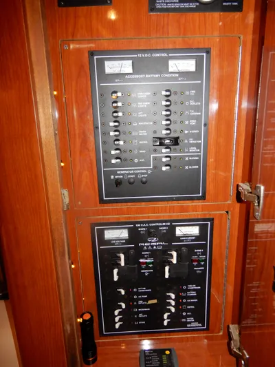  Yacht Photos Pics Electrical control panel on a 2006 Regal Commodore 3760 IO boat.