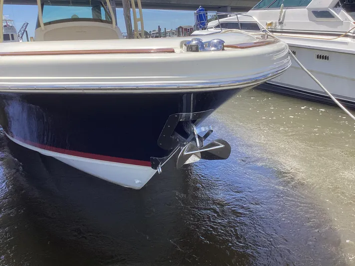  Yacht Photos Pics Chris-Craft 34 Catalina 2016 boat docked, front view with anchor.