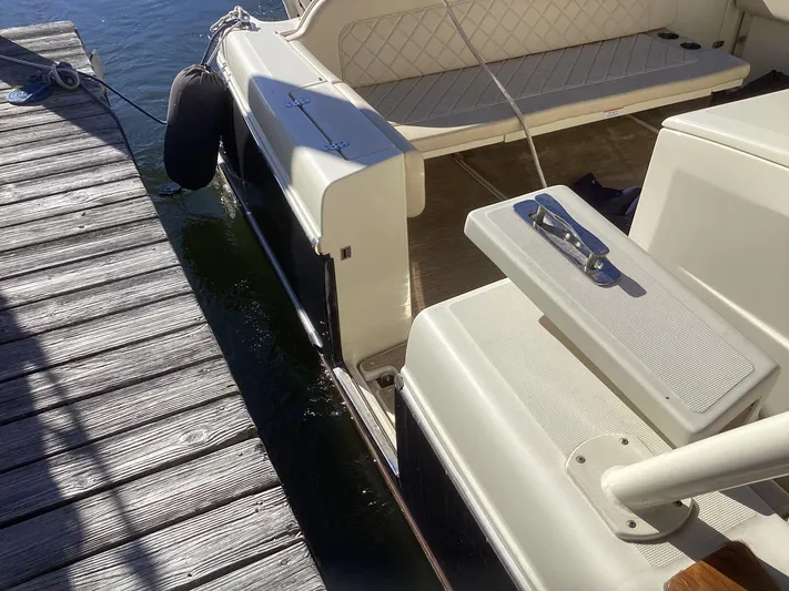  Yacht Photos Pics 2016 Chris-Craft 34 Catalina docked, showing deck and seating area.