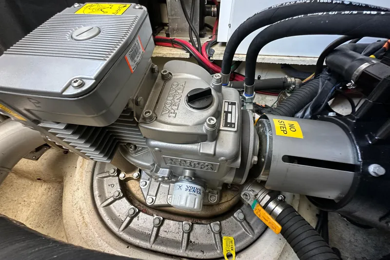  Yacht Photos Pics Engine compartment of a 2019 Regal 42 Fly with Volvo Penta components.