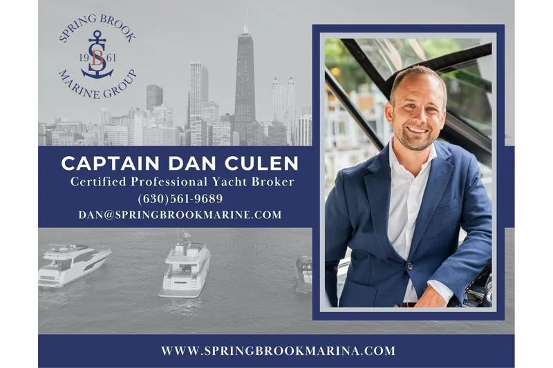  Yacht Photos Pics ```json "Captain Dan Culen, yacht broker, contact info, Spring Brook Marine Group, city skyline, Regal 42 Fly 2019." ```