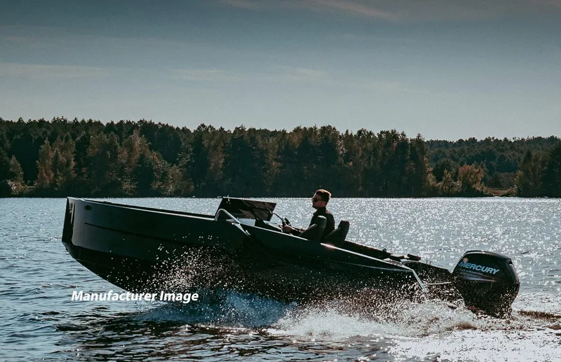  Yacht Photos Pics 2024 D-Boat 22 Diamond Series cruising on a lake with forest backdrop.