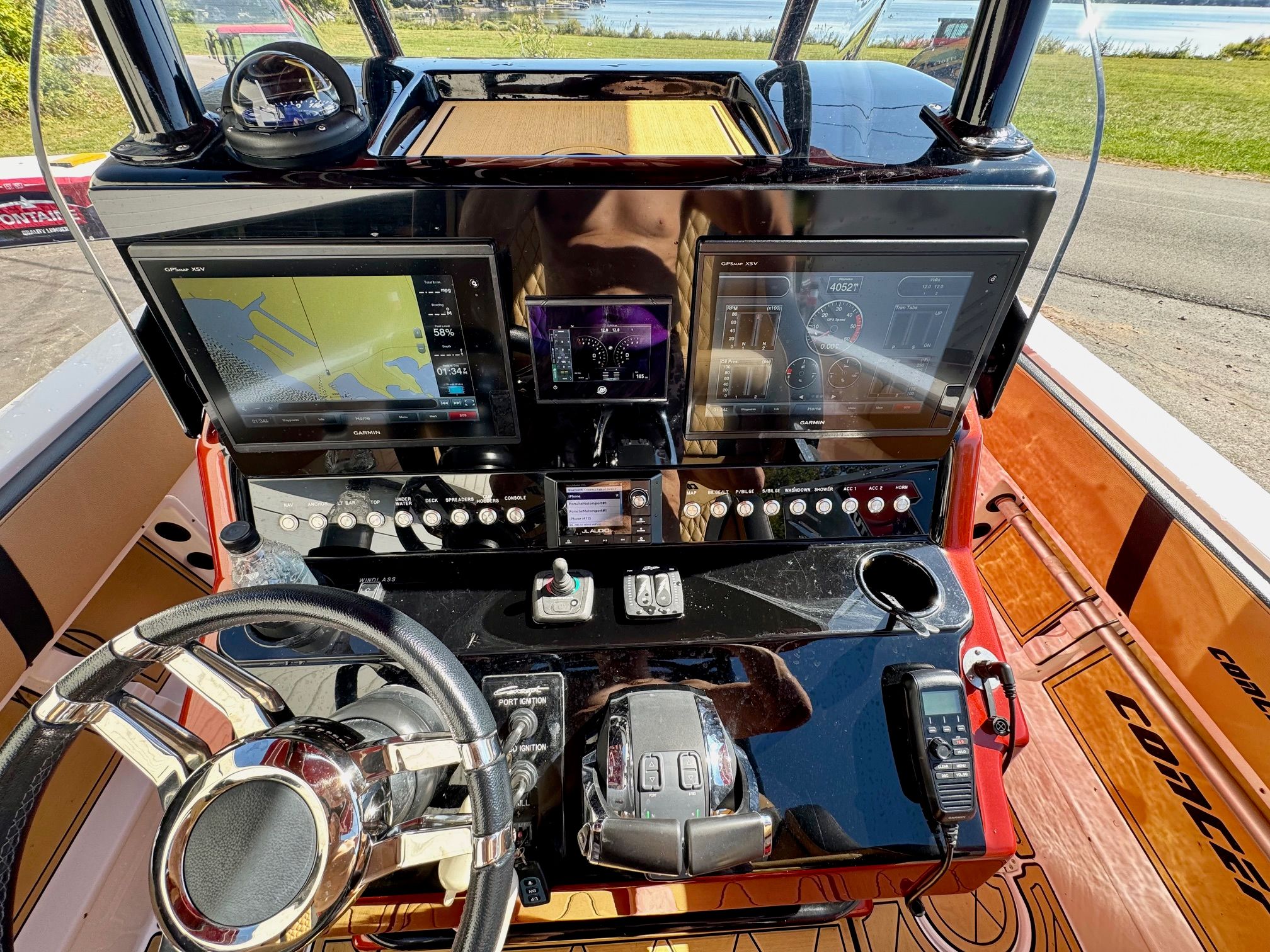 Cockpit of 2019 Concept 36' Open Deck boat.