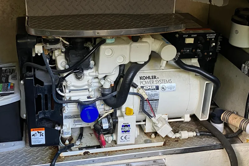  Yacht Photos Pics Kohler power generator in a 2004 Formula 37 PC boat engine compartment.