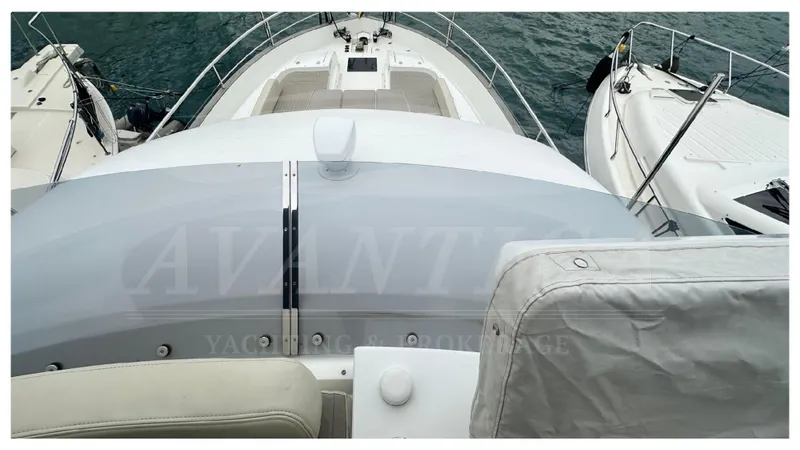  Yacht Photos Pics 2015 Azimut Magellano 53 yacht deck view with surrounding boats.
