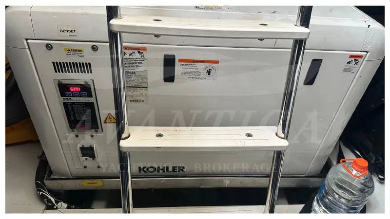  Yacht Photos Pics Kohler generator in Azimut Magellano 53 yacht engine room, 2015 model.