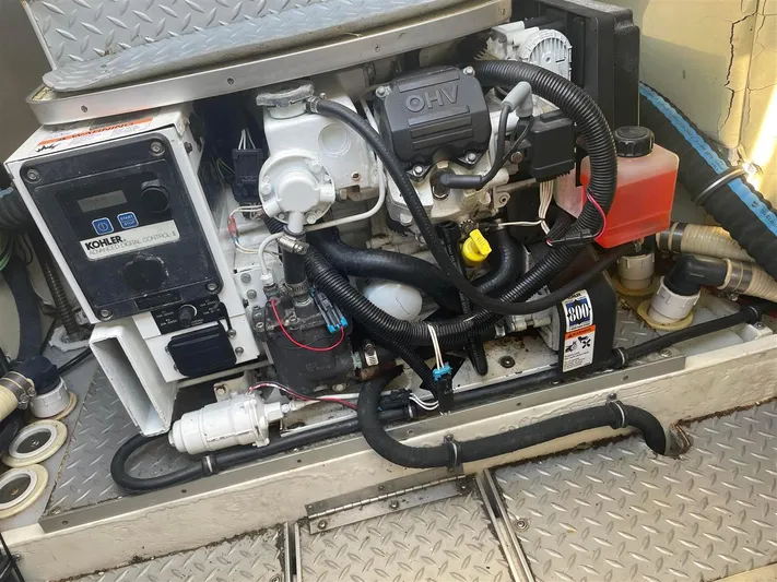  Yacht Photos Pics Engine compartment of a 2013 Formula 37 PC boat with Kohler generator.