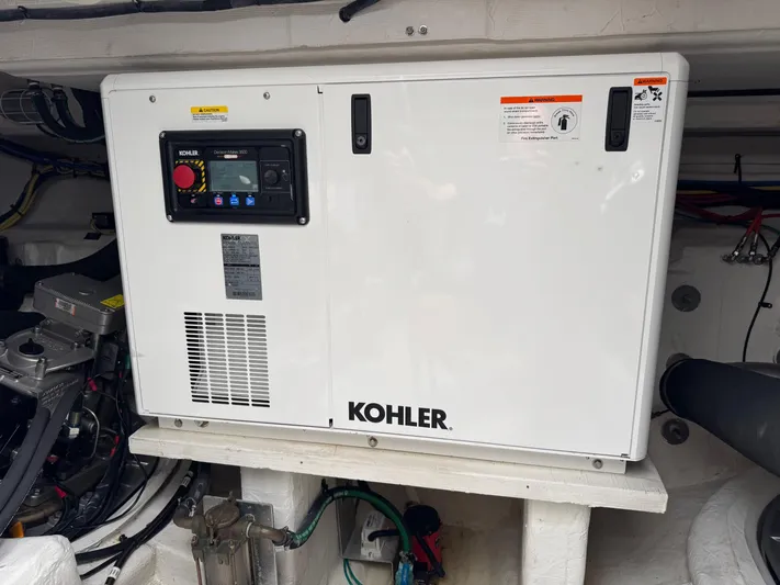  Yacht Photos Pics Kohler generator in 2017 Cruisers Yachts 45 Cantius engine room.