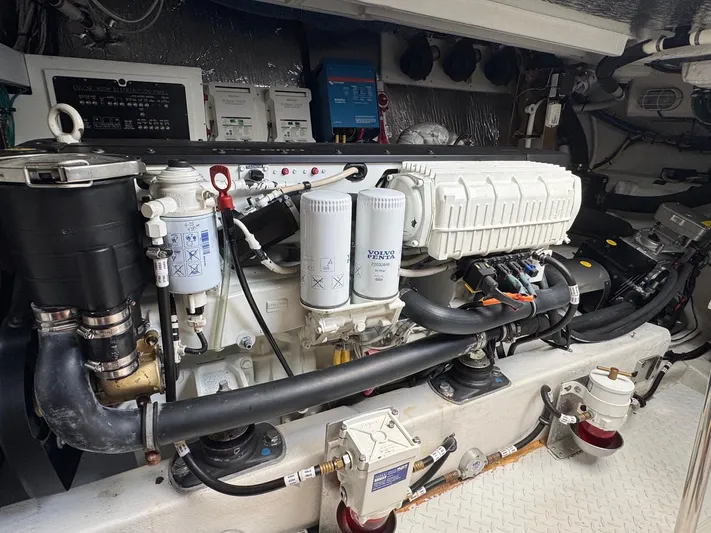  Yacht Photos Pics Engine room of 2017 Cruisers Yachts 45 Cantius with Volvo Penta components.