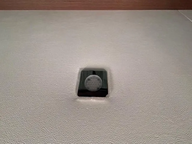 Va Bene Yacht Photos Pics Interior detail of 2015 Sea Ray 470 Sundancer yacht, featuring a sleek, modern design element.