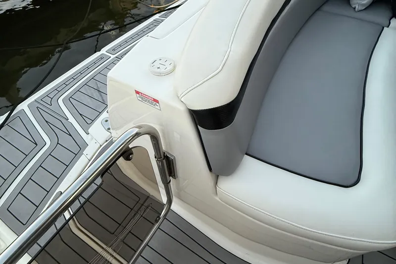  Yacht Photos Pics Luxury seating on 2008 Sea Ray 350 Sundancer boat with sleek design and modern upholstery.