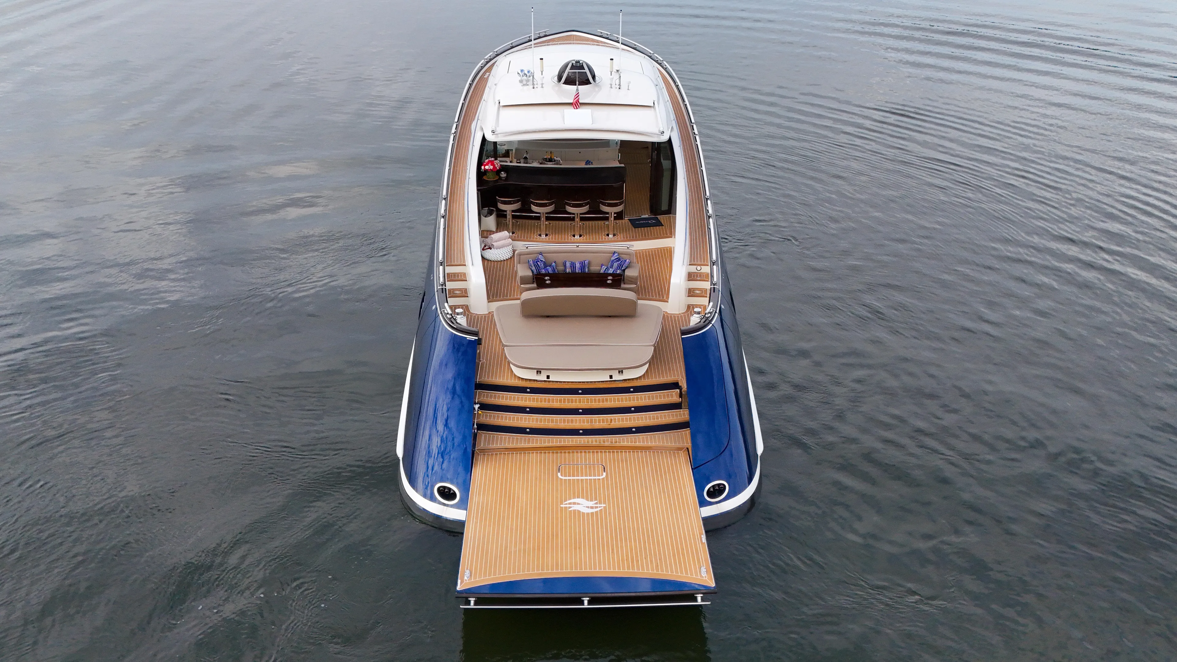 Maddamc2 Yacht Photos Pics 2023 Zeelander 72 luxury yacht with open deck and swim platform.