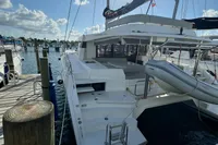 Leopard 50 catamaran docked at marina, sunny day, 2020 model.