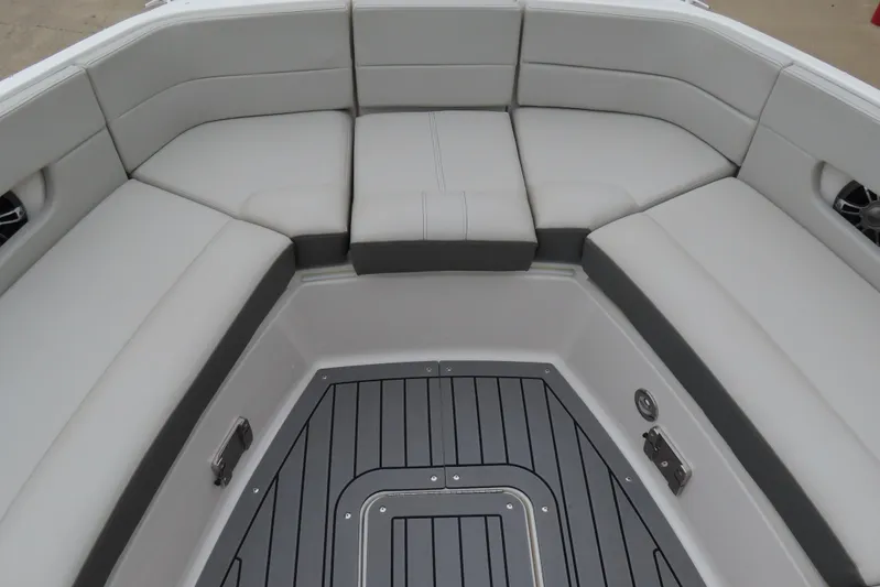  Yacht Photos Pics Luxurious seating area on 2021 Sea Ray 310 SLX boat with sleek design.