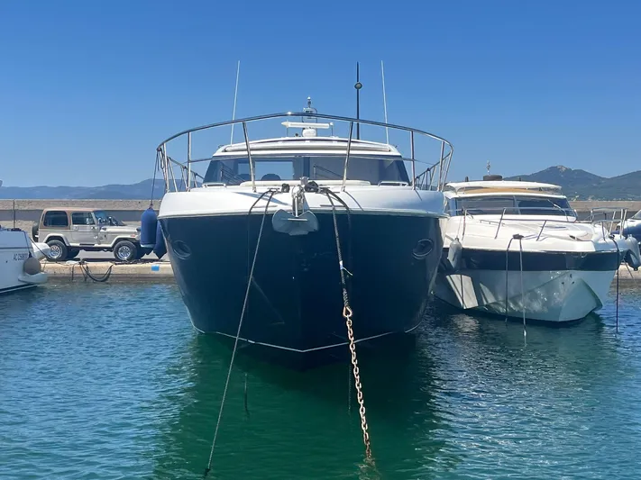  Yacht Photos Pics Luxury Princess V62 yacht docked in marina, 2011 model.