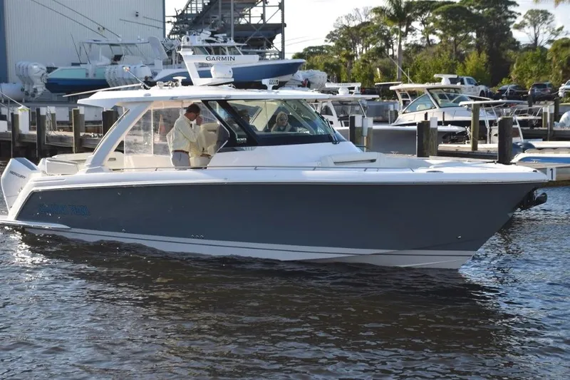 Diamond Pearl Yacht Photos Pics Joystick and bow thruster give many options for tight quarters maneuvering.