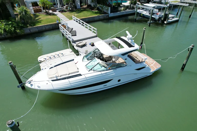 I'll Have Another Yacht Photos Pics 2016 Sea Ray Sundancer 350 yacht docked in marina.