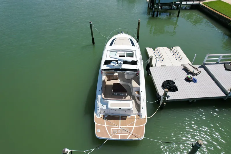 I'll Have Another Yacht Photos Pics Aerial view of a 2016 Sea Ray Sundancer 350 at dock.