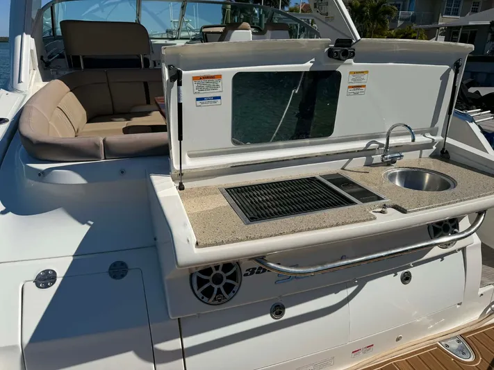 I'll Have Another Yacht Photos Pics 2016 Sea Ray Sundancer 350 boat with outdoor kitchen.