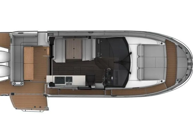  Yacht Photos Pics Top view of 2026 Jeanneau NC 1095 Coupe Series 2 boat layout.