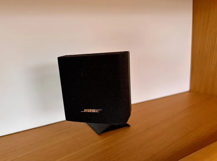 Charisapa Yacht Photos Pics Black Bose speaker on a wooden shelf, Jeanneau 50 DS, 2012 model.