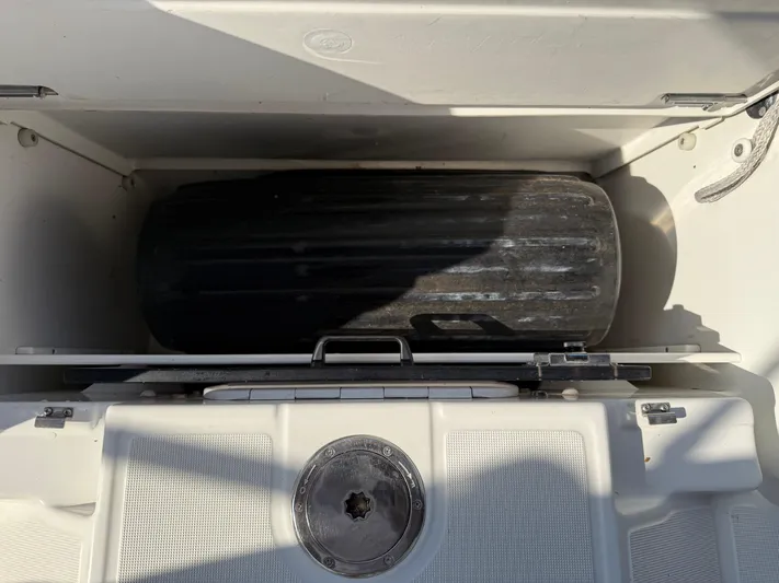 Ma Bro Yacht Photos Pics Storage compartment on 2014 Jeanneau Sun Odyssey 409 sailboat.