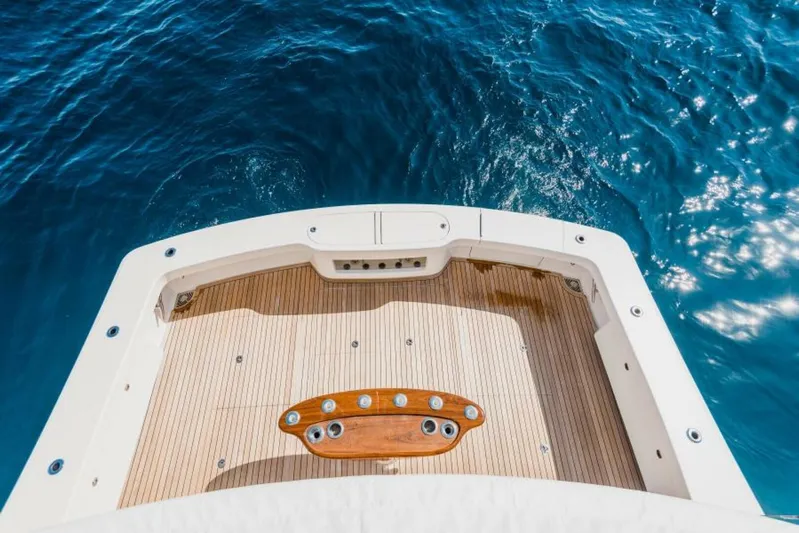 C Student Yacht Photos Pics Viking 66 Convertible 2017 yacht deck overlooking blue ocean waters.