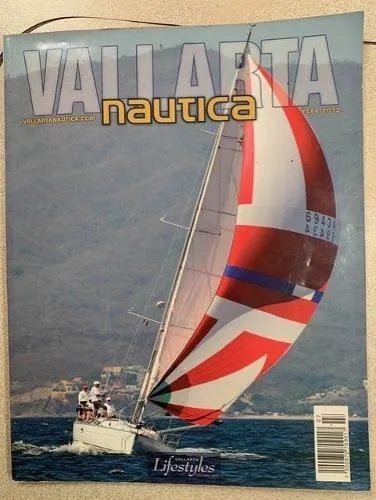  Yacht Photos Pics Sailboat Jeanneau Sun Odyssey 40 on Vallarta Nautica magazine cover, 2002 edition.