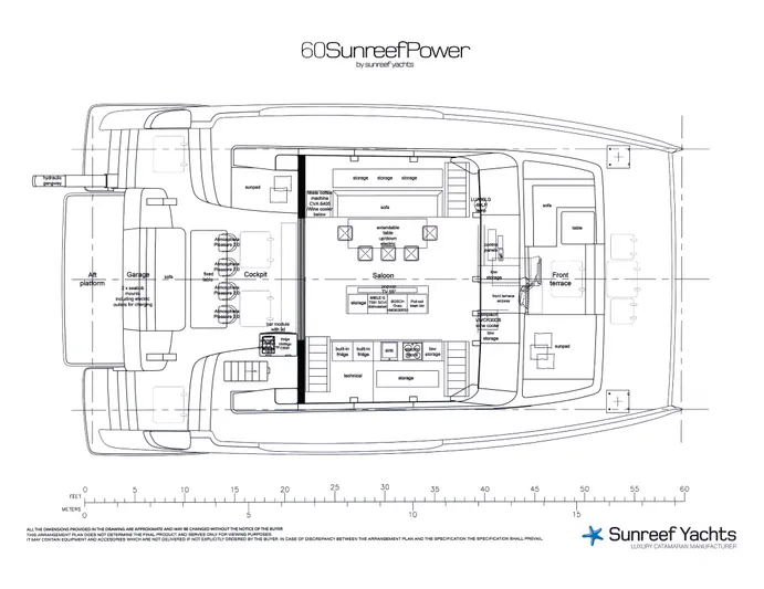 Nero Yacht Photos Pics Sunreef 60 NERO- Dimensions