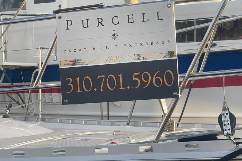 Peetee Hana Yacht Photos Pics Sign for Purcell Yacht & Ship Brokerage on a 2008 Caliber 47 LRC boat.