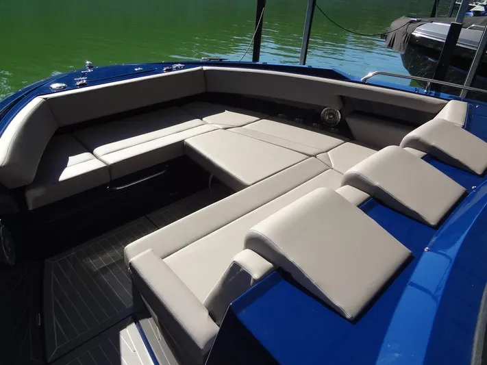  Yacht Photos Pics 2021 Cruisers Yachts 38 GLS I/O with spacious seating on a sunny day.