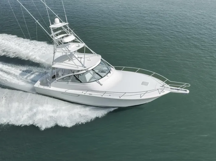 Blondie Yacht Photos Pics 2012 Viking 42 Open yacht cruising on open water.