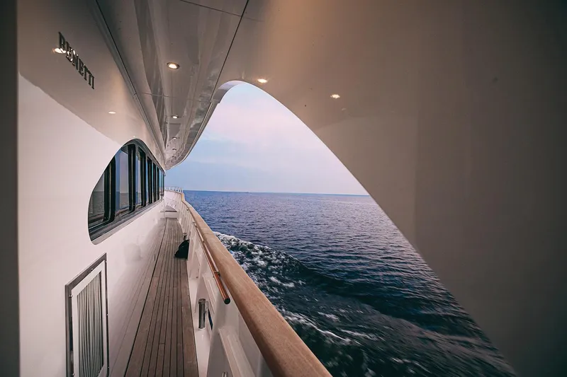  Yacht Photos Pics Luxury yacht Benetti Sail Division 90, 2010 model, cruising on open sea.