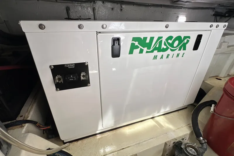 Dream On Yacht Photos Pics Phasor Marine generator in a 2005 Bertram 450 yacht engine room.